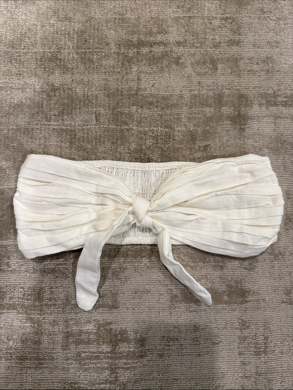 NEW White Tie-Front Bandeau Top